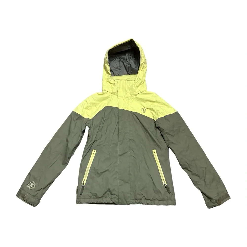 Burton olive green and lemon yellow ski/snowboard winter coat - Picture 1 of 10